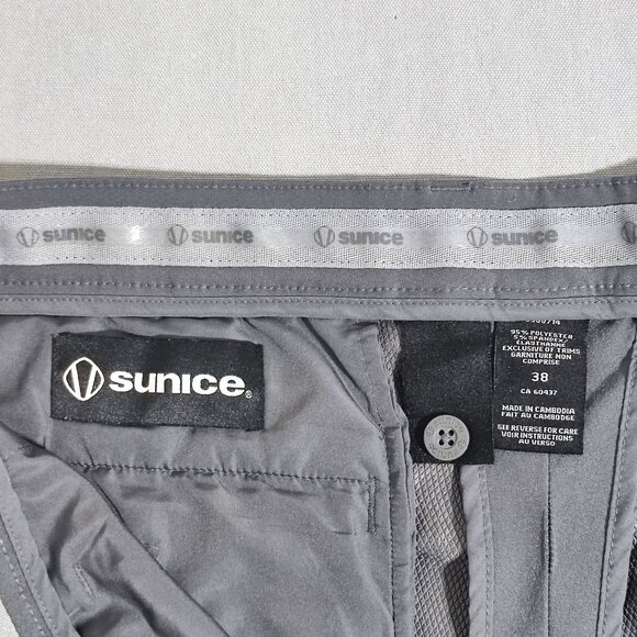 Sunice Golf/ Summer shorts men's size 38 grey colour sporty active wear - Picture 6 of 12